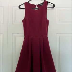 Lulus XS maroon open-back dress